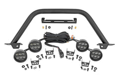 Safari Bar | 3.5" Round LED (Quad) | Black | Amber DRL | OE Modular Steel | Ford Bronco (21-26)