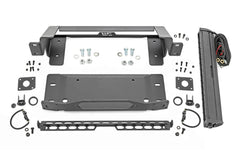 High Winch Mount | All Models | 20 Inch Black Single Row LED | Ford Bronco (21-26)