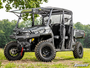 Can Am Defender Premium Power Flip Glass Windshield + Wiper Kit