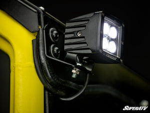 Can-Am Defender Rear-Facing LED Cube Lights - 3in. x 3in. + 2 Pin Wiring Harness