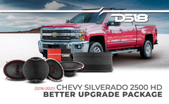 DS18 2016-2021 Chevy Silverado 2500 HD Crew and Extended Cab Front and Back Doors Speakers Better Upgrade/Replacement Package