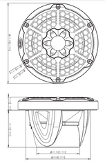 NXL 10" Marine Subwoofer with LED RGB Lights 300 Watts Rms SVC 4-Ohm - DS18