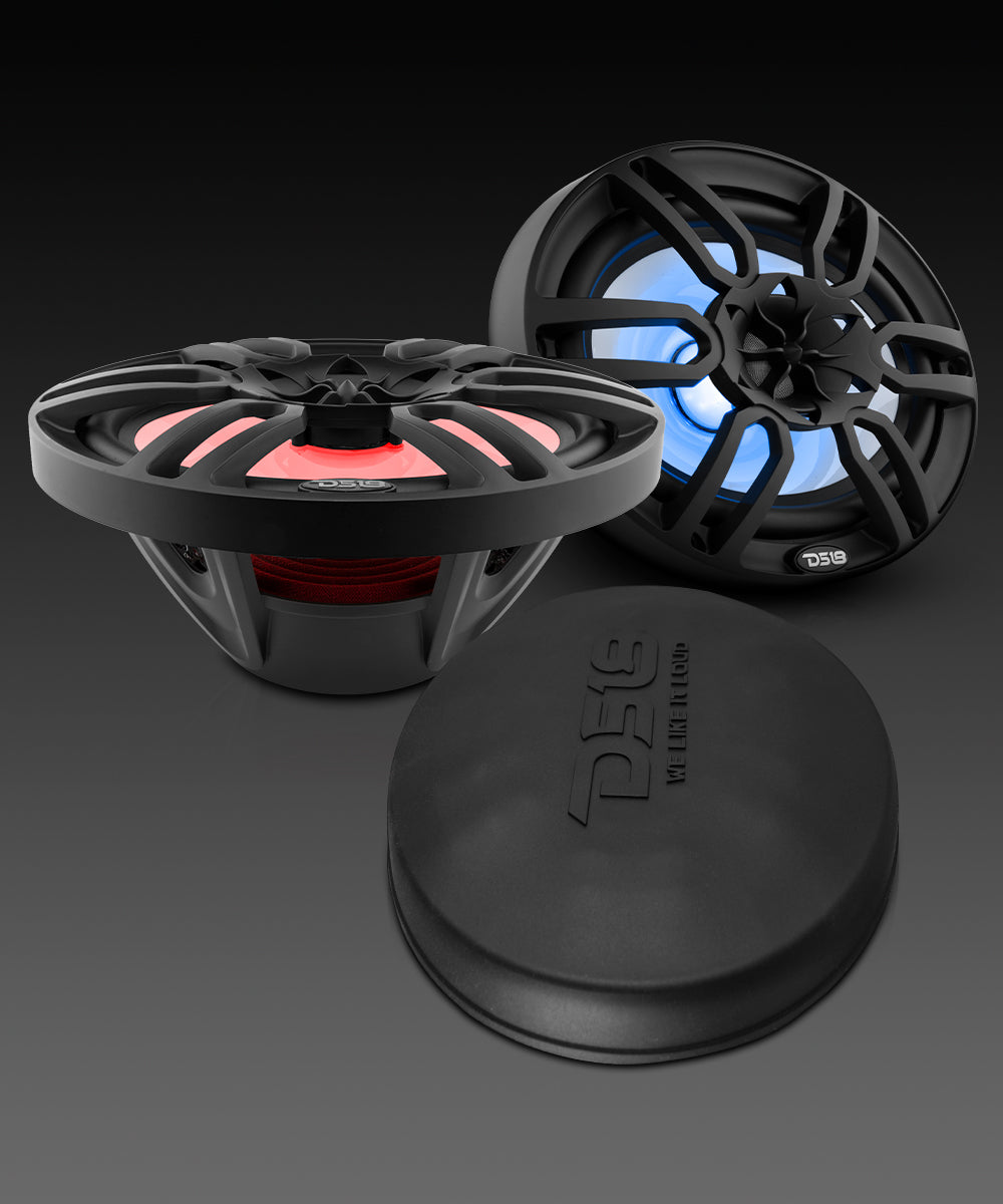 NXL 6x9" 2-Way Coaxial Marine Speaker with LED RGB Lights | 125W RMS 4-Ohm - DS18