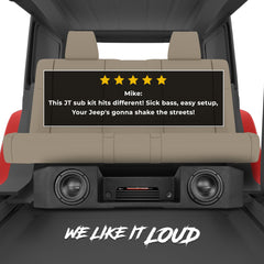 Complete Under Seat Subwoofer Enclosure Package for JT Gladiator Jeeps - DS18