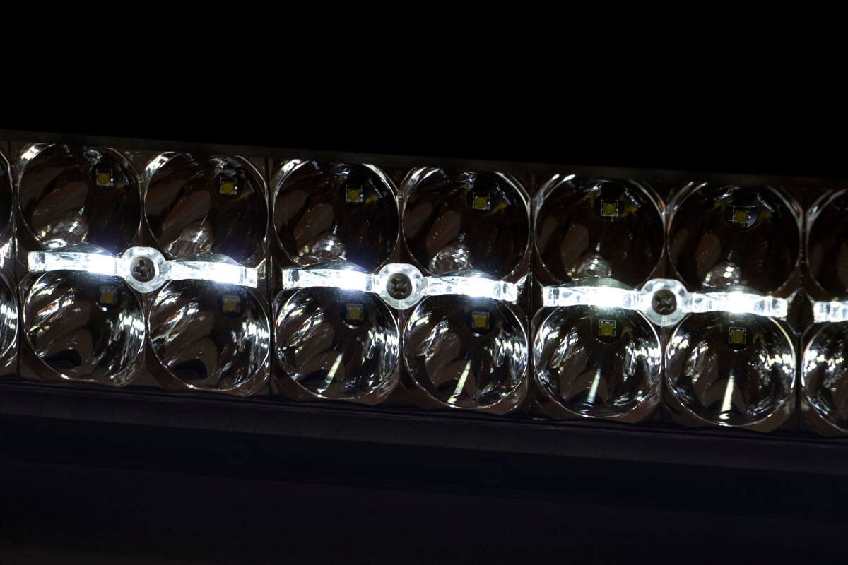 12 Inch Black Series LED Light Bar | Dual Row | White DRL