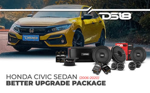 DS18 2006-2020 Honda Civic Front and Back Doors Sedan Speakers Better Upgrade/Replacement Package 1600 Watts - DS18