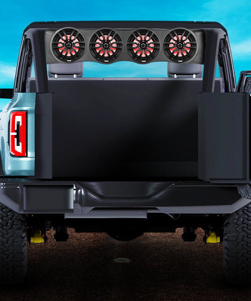Ford Bronco 6th Gen 4-Door Overhead Bar System fits 4 x 8" speakers + 2 x 6.5" Speakers and 2 x 3.78" Tweeters - DS18