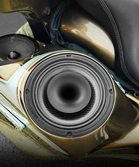 8" Neodymium Coaxial Hybrid Mid-Bass Water resistant Carbon Fiber Cone Loudspeaker with Built-in Driver 400 Watts Rms 4-Ohm