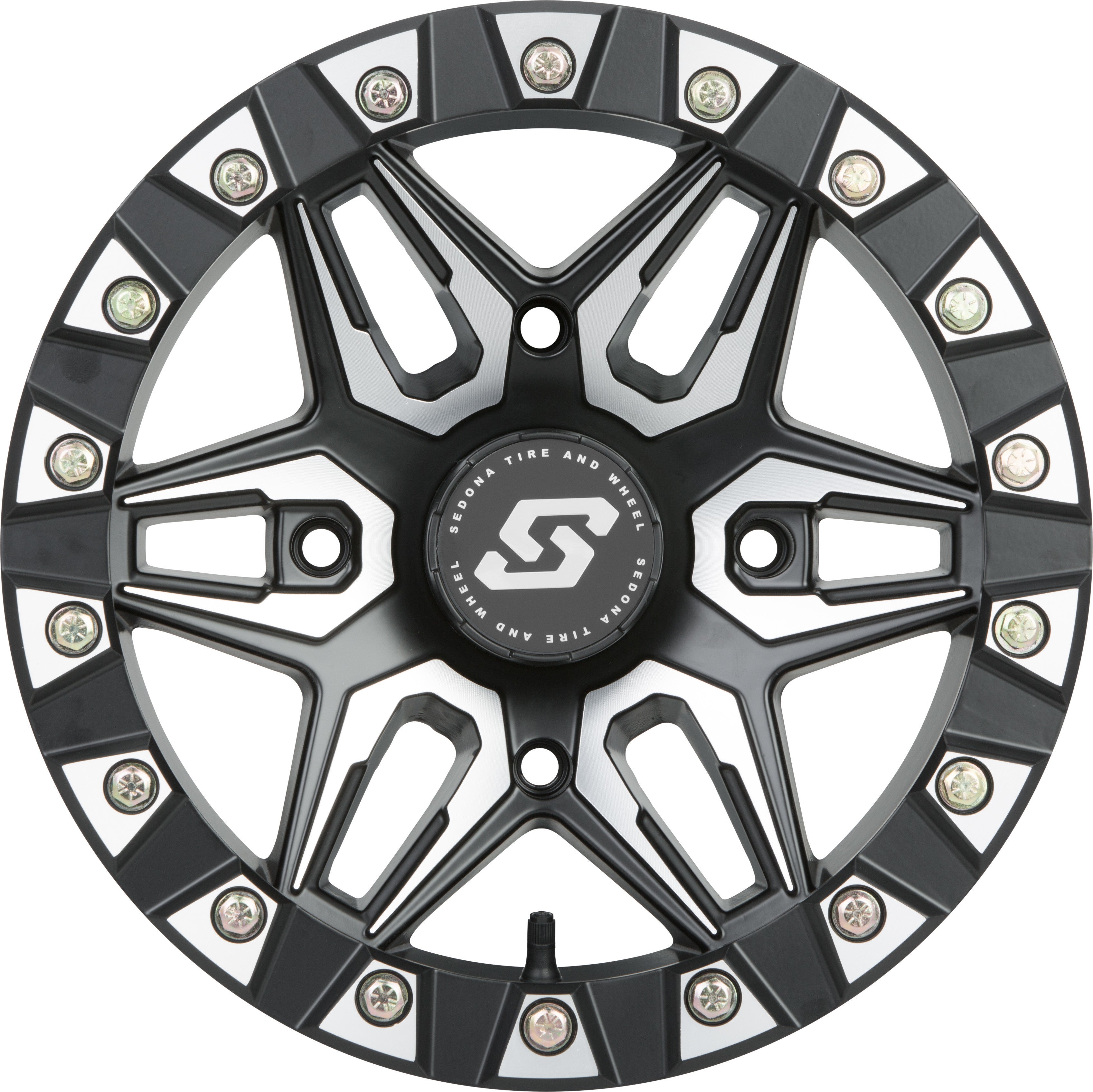 SPLIT 6 BDLK WHEEL 14X7 4/156 6+1 (+30MM) BLK/MACHINED