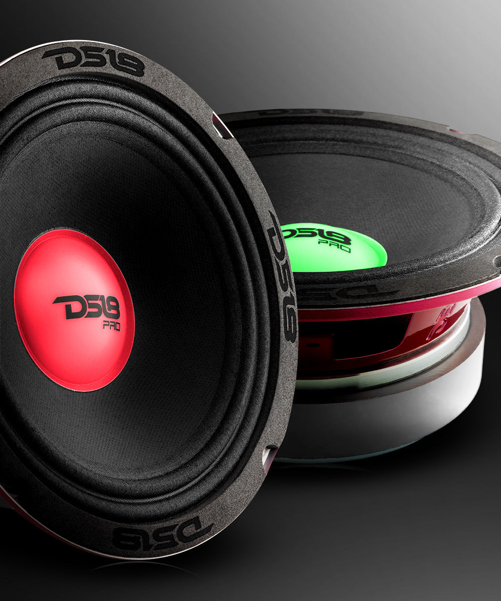 PRO-X 6.5" Mid-Range Loudspeaker with RGB Light Dust Cap 250 Watts Rms 4-Ohm - DS18
