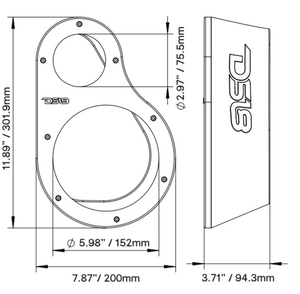 High Density Abs 2-Way Universal Pod 1 X 6.5" Loudspeaker and 1 x 1.5" Tweeter - DS18