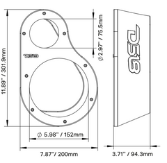 High Density Abs 2-Way Universal Pod 1 X 6.5" Loudspeaker and 1 x 1.5" Tweeter - DS18