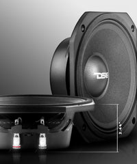 PRO 6.5” Slim Professional Mid-Range Speaker With Neodymium Magnet 180 Watts Rms 8-Ohm - Recommended for Dome and Diffuser