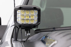 LED Light Kit | Ditch Mount | 2" Black Pair | Spot | Chevy 1500 & Chevy/GMC 2500HD/3500HD (07-14)