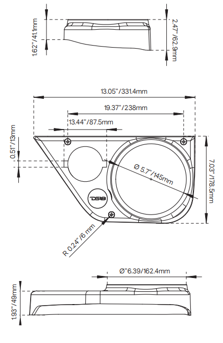 Jeep JLU/JT 6.5" Back Door Panels - DS18