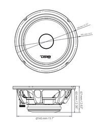 PRO 6.5" Neodymium Full-Range Bullet Loudspeaker 225 Watts Rms 4-Ohm - DS18