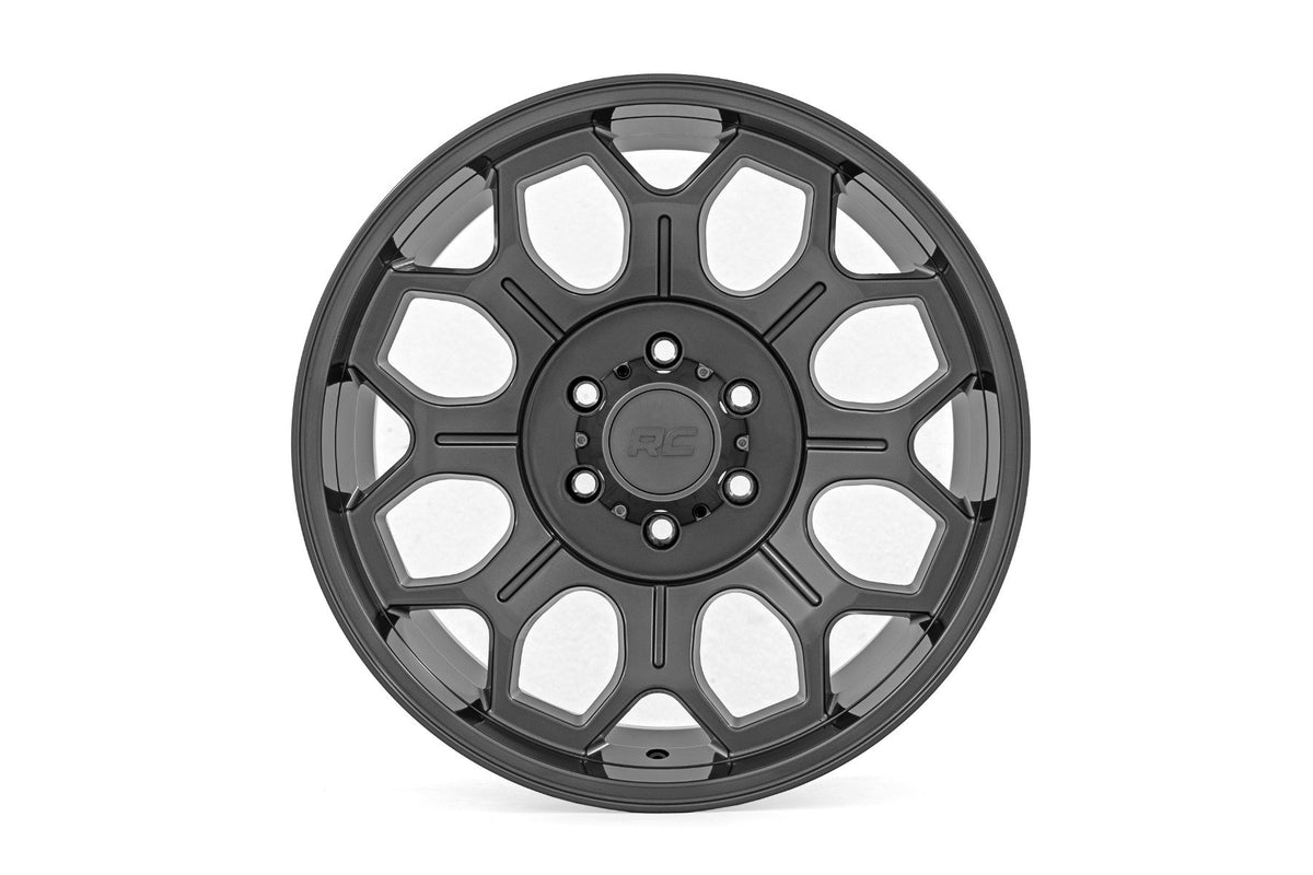 Rough Country 77 Series Wheel | One-Piece | Gunmetal Gray | 20x9 | 6x135 | -12mm