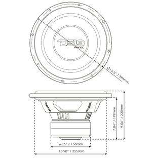 GEN-XX 10" High Excursion Subwoofer Double Stacked Magnets 500 Watts Rms DVC 4-Ohm - DS18