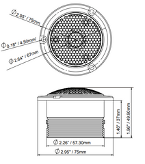 3" Die Cast Compression Neodymium Super Bullet Tweeter 1" Titanium | 120W RMS 4-Ohm - DS18