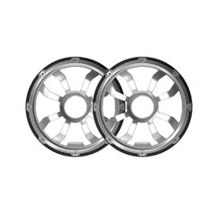 HXM10FGB - 10" Flush Mount Speaker Grills - Brushed Aluminum/Black (Pair)