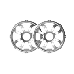 HXM10FGW - 10" Flush Mount Speaker Grill - Brushed Aluminum/White (PAIR)