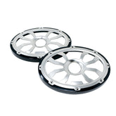 HXM69FGB -6"x9" Flush Mount Speaker Grills - Brushed Aluminum/Black (Pair)
