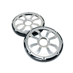 HXM8FGB - 8" Elite Flush Mount Speaker Grills - Brushed Aluminum/Black (Pair)