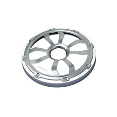 HXM8FGW -8" Elite Flush Mount Speaker Grills - Brushed Aluminum/White (Pair)