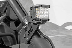 LED Light Kit | "A" Pillar Mount | 2" Black Pair | White DRL | Polaris RZR PRO XP