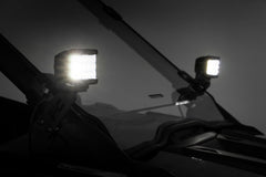 LED Light Kit | "A" Pillar Mount | 2" Black Pair | Amber DRL | Polaris RZR PRO XP