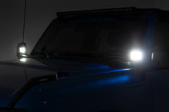LED Light Kit | Ditch Mount | 2" Black Pair | Amber DRL | Ford Bronco (21-26)