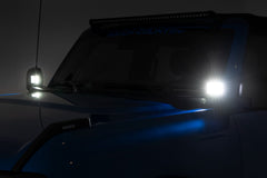 LED Light Kit | Ditch Mount | 2" Black Pair | Flood Pattern | Ford Bronco (21-26)