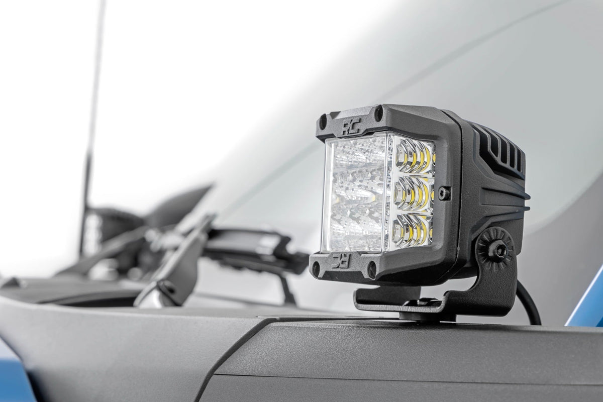 LED Light Kit | Ditch Mount | 2" Chrome Pair | Wide | Ford Bronco 4WD (21-26)