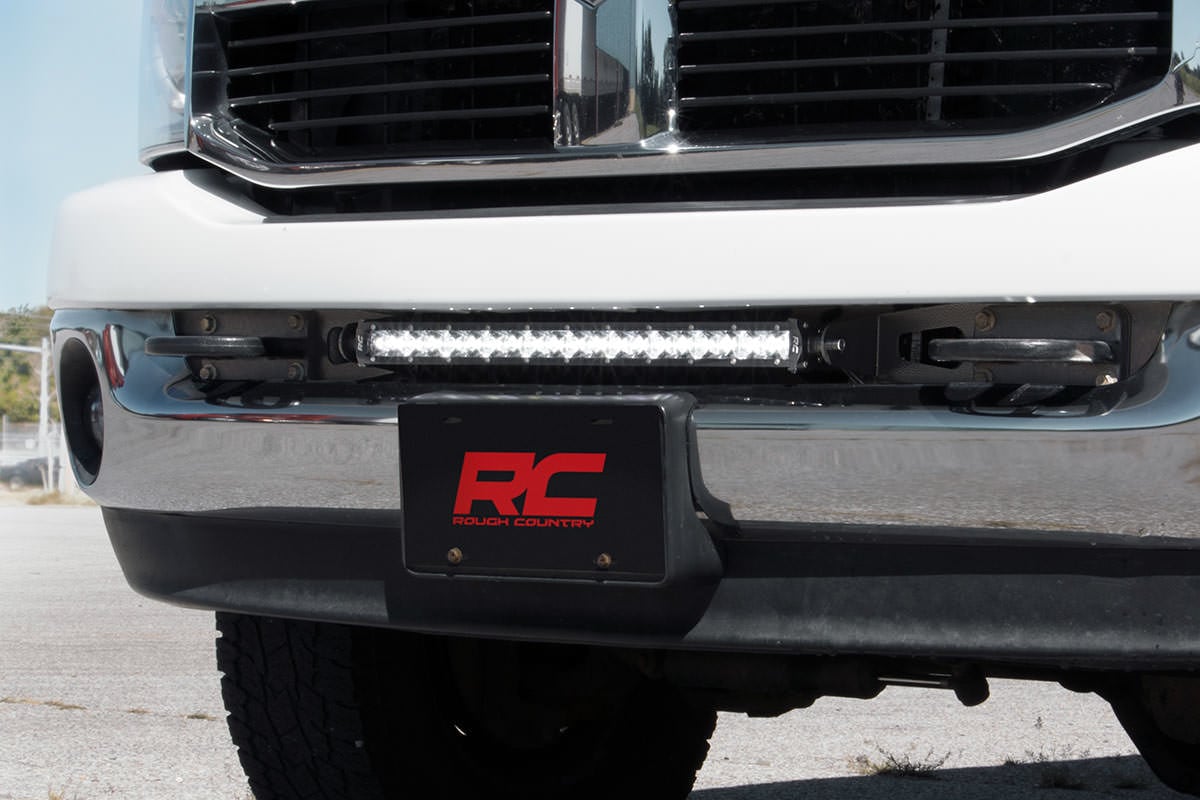 LED Light Kit | Bumper Mount | 20" Black Single Row | White DRL | Ram 2500 (03-18)/3500 (03-18)