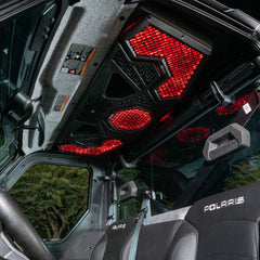 MBQRG2-S7R 500 Watt 7 Speaker Polaris RANGER Audio Roof with 7 Inch LED Source Unit and 45 Inch Light Bar