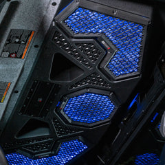 MBQRG2-S7R 500 Watt 7 Speaker Polaris RANGER Audio Roof with 7 Inch LED Source Unit and 45 Inch Light Bar