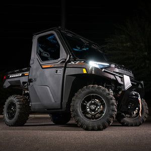 MBQRG2-S7R 500 Watt 7 Speaker Polaris RANGER Audio Roof with 7 Inch LED Source Unit and 45 Inch Light Bar