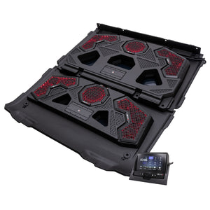 MBQRG4-S14R 1000 Watt 14 Speaker Polaris RANGER Audio Roof with 7 Inch LED Source Unit and 45 Inch Light Bar