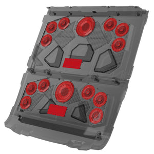 MBQRG4-S14R 1000 Watt 14 Speaker Polaris RANGER Audio Roof with 7 Inch LED Source Unit and 45 Inch Light Bar