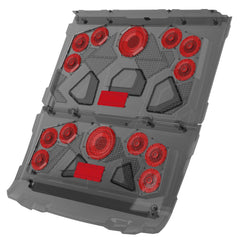 MBQRG4-S14R 1000 Watt 14 Speaker Polaris RANGER Audio Roof with 7 Inch LED Source Unit and 45 Inch Light Bar
