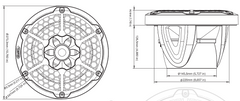 NXL 10" 2-Way Coaxial Marine Speaker with LED RGB Lights | 200W RMS 4-Ohm - DS18