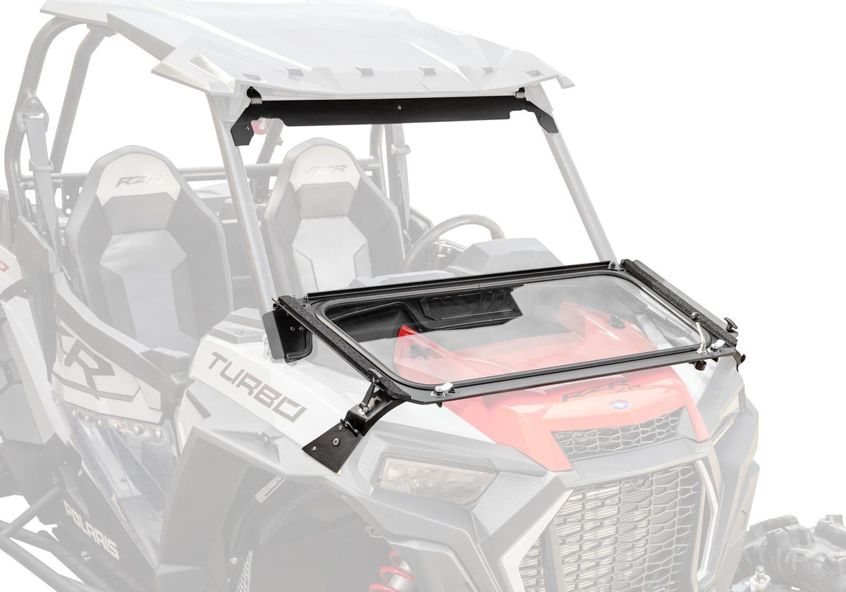 Polaris RZR XP Turbo Flip Down Glass Windshield - 2019-2021