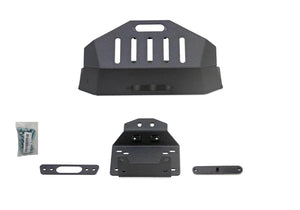 Polaris RZR XP Turbo S Winch Mounting Plate with 4500 lb. Winch for Stock Bumper