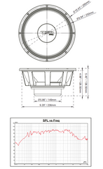 PRO 10" Neodymium Mid-Bass Loudspeaker 1000 Watts Rms 8-Ohm - DS18