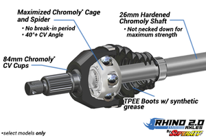 Polaris Ranger XP 1000 Crew (2019+) Rhino 2.0 Rear Axle - Big Lift Kit