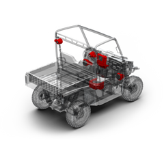 2015-2017 400 watt stereo, front lower speaker, rear speaker, and subwoofer kit for select Polaris RANGER® models (Gen-1)