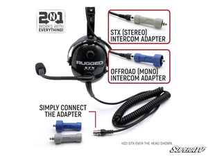 Rugged Radios ULTIMATE Alpha Audio Stereo Headset with Volume Control (OTH and BTH)