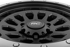 Rough Country 87 Series Wheel | Simulated Beadlock | Black/Machined | 17x8.5 | 6x5.5 | +0mm