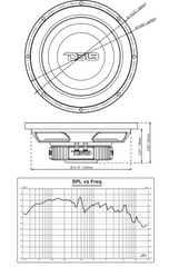 SRW Shallow-Mount 10" Subwoofer 200 Watts Rms SVC 4-Ohm - DS18