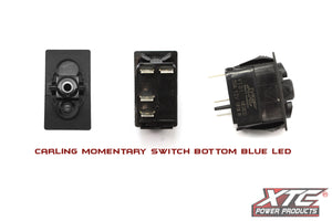 XTC db74962e4b9c957f | Carling Contura V SPST Momentary Switch with Blue Bottom LED